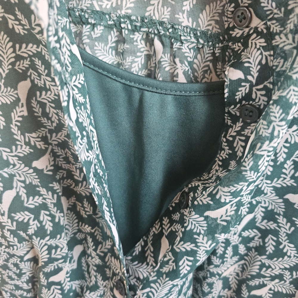 Mossimo Supply Co Green Sleeveless V-neck Sundress - Picture 8 of 11